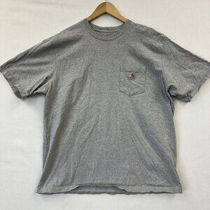 Carhartt Shirt Mens 2XL Grey Original Fit Pocket Tee Y2K Workwear Skater K87 HGY